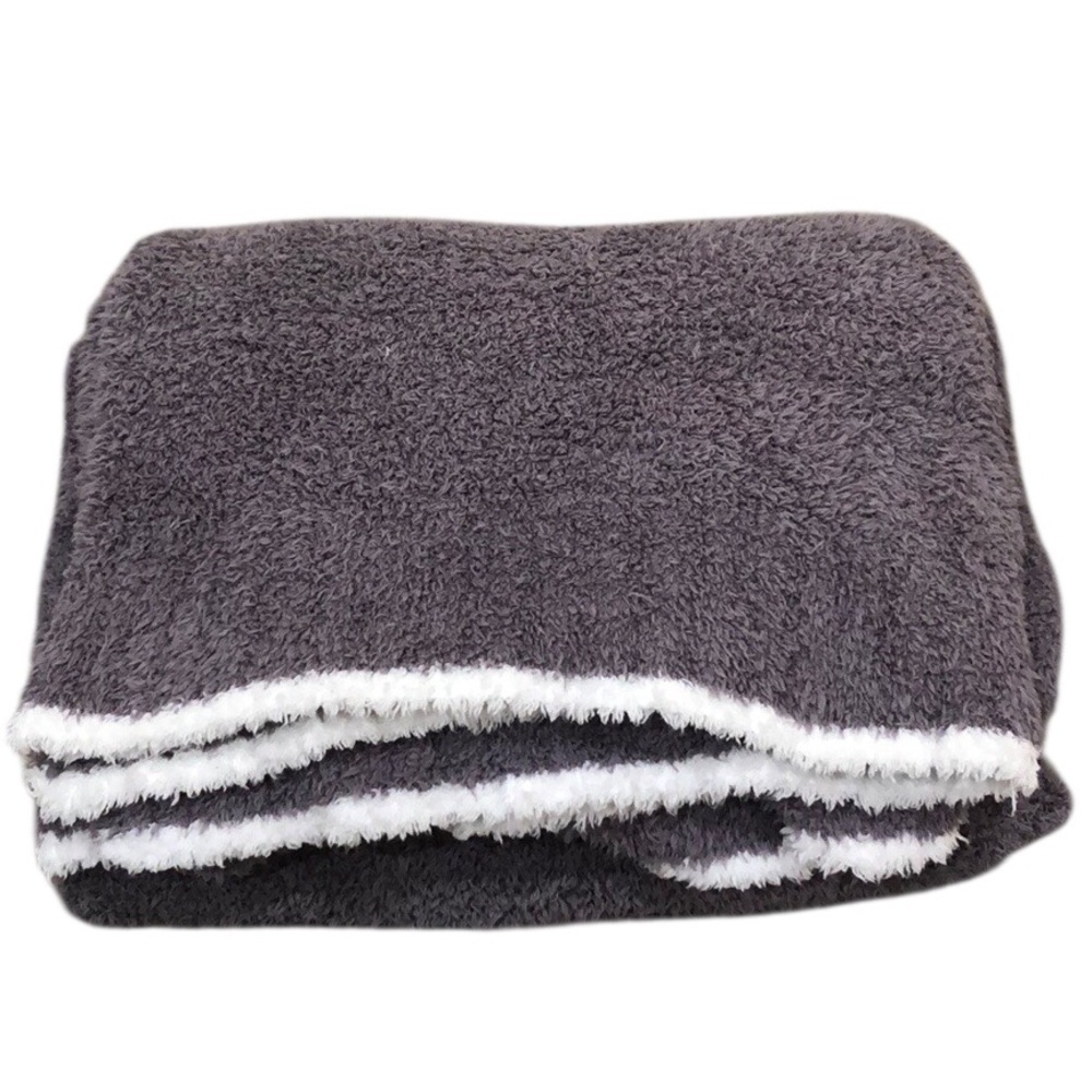 Barefoot Dreams Cozychic Blanket Gray Plush Throw